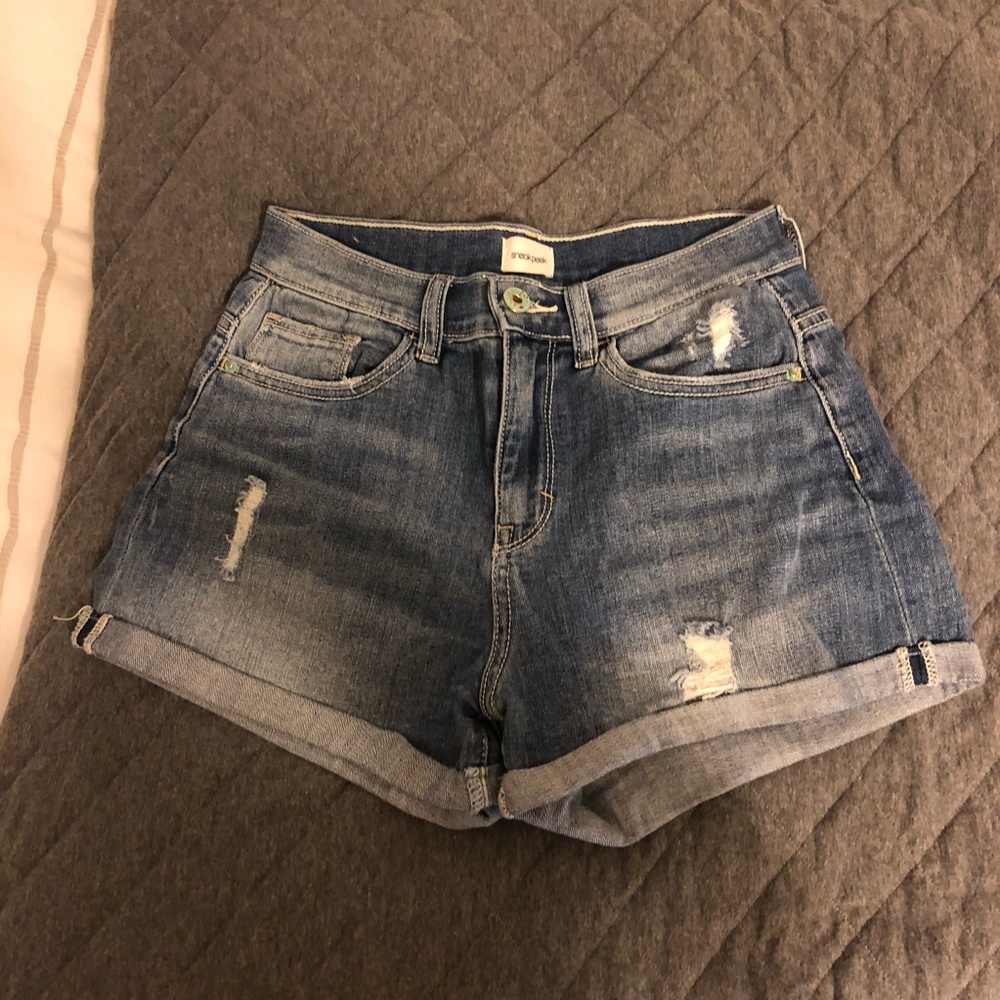 Boutique high rise denim shorts
